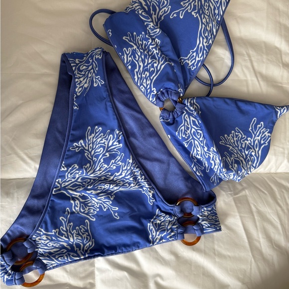 Maaji Blue and White Bikini with Unique Pattern - Picture 5 of 10